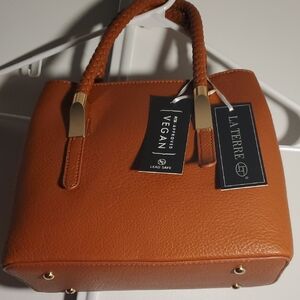 Tan Vegan Leather Handbag